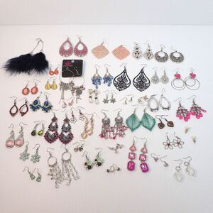 Vintage To Now Bulk Hook and Stud Earrings 42 Pair Lot